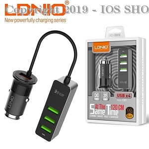 LDNIO C61 At the Same time Combo Smart Fast Car Charger 4 USB Port - QC.3.0/35W